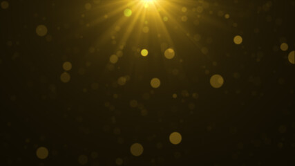 Wall Mural - Golden falling glowing particles background
