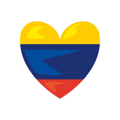 Poster - colombian heart flag