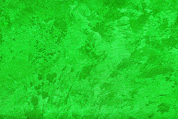 Texture of green decorative plaster or concrete. Abstract grunge background.