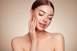 © Oleg Gekman - Portrait beautiful young woman with clean fresh skin. Model with healthy skin, close up portrait. Cosmetology, beauty and spa