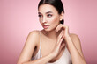 © Oleg Gekman - Portrait beautiful young woman with clean fresh skin. Model with healthy skin, close up portrait. Cosmetology, beauty and spa