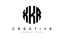 XKR Letters Creative Circle Logo Design Vector	