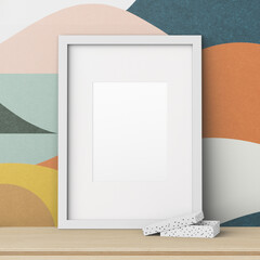 picture frame mockup on wall interior design