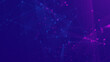 © Papapig - Abstract purple violet and blue polygon tech network with connect technology background. Abstract dots and lines texture background. 3d rendering.