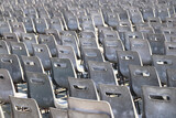 Fototapeta  - many row of empty chairs seating