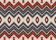Navajo Tribal Vector Seamless Pattern. Native Indian Ornament. Ethnic South Western Decor Style. Mexican Rug.
