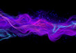 © Rana Dias/Caia Image - Abstract vibrant purple wave pattern on black background