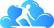 © Warren - Cloud Surfer Logo, Surfer Logo, Cloud Storage Logo