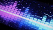 © gnepphoto - Music Equalizer bar. Audio waveform equalizer on screen black background. Music or sound wave on monitor. colorful sound visualizer abstract. gradient spectrum music graph. Digital graph glow in dark.