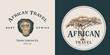 African travel brand logo or t-shirt vector design.EPS 10