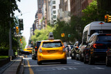 Fototapeta  - view of traffic in Madison Avenue in New York 