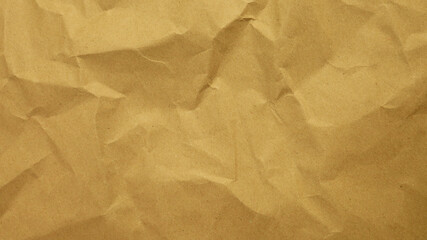 Recycle Paper Texture background. Crumpled Old kraft paper abstract shape background with space Yellow crumpled paper for text high resolution.