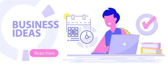 Business concept ideas Multifunctional office staff at work