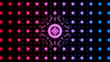 Wall Mural - 4k video animation of abstract seamless loop background motion graphics having circled at the center