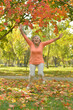 © aletia2011 - Mature woman jumping  on fresh air in autumn