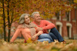 © aletia2011 - beautiful senior couple relaxing  in park