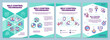 Self control techniques brochure template. Work life harmony. Flyer, booklet, leaflet print, cover design with linear icons. Vector layouts for presentation, annual reports, advertisement pages