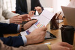 © New Africa - Businesspeople having meeting in office, closeup. Management consulting