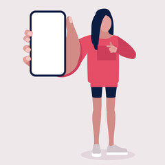 Poster - Woman holds mobile phone