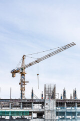 construction site with crane