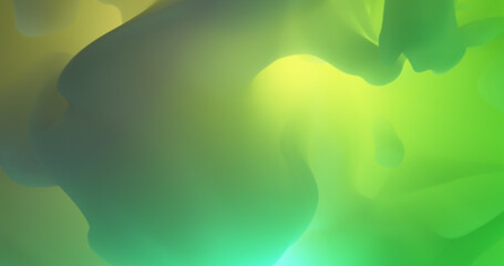 Wall Mural - smooth abstract green background with morphing and flowing shapes. green lava lamp effect with smoot