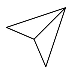 Canvas Print - Navigation arrow - modern thin line icon. Simple black outline vector illustration.