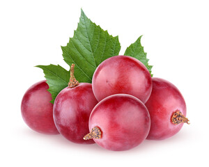 Wall Mural - red grape isolated on a white background with clipping path.