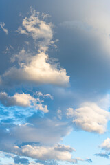 Wall Mural - Stunning view of a blue sky with some beautiful clouds. Dramatic landscape, natural background.