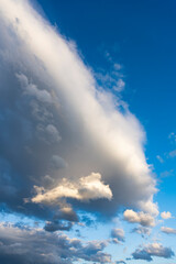 Wall Mural - Stunning view of a blue sky with some beautiful clouds. Dramatic landscape, natural background.