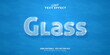 Glass text, editable text effect