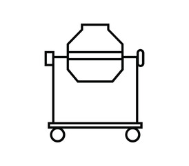 Poster - Concrete mixer icon