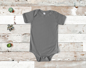 Wall Mural - T-shirt mockup front short baby toddler with beautiful background. Ready to replace your design