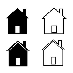 Wall Mural - home icon on white background. house sign. small house symbol. flat style.