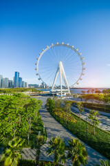 Wall Mural - Ferris wheel in downtown of shenzhen china city