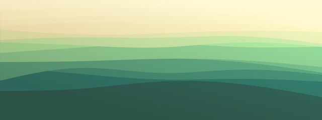 abstract green wavy lines geometric trendy gradient background natural dark green combined color. mo