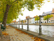 Herbstlicher Kanalansicht in Brügge 