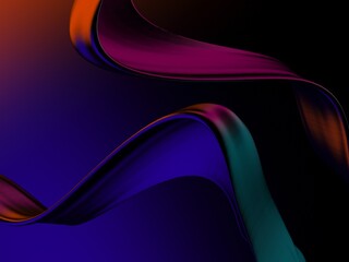 Colorful Liquid metallic wavy background