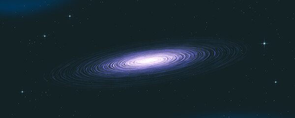 purple spiral galaxy milky way abstract background vector illustration