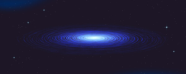 Blue spiral galaxy milky way abstract background vector illustration