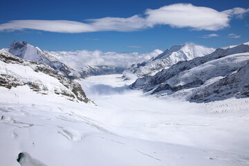 Naklejka na meble Views of Aletsch Glacier from Jungfraujoch, Switzerland