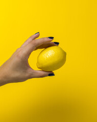 Poster - hand holding a lemon