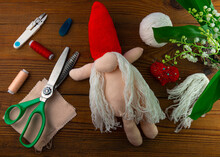 Scandinavian Gnome Making Step By Step Handmade Tutorial. Homemade Fabric Swedish Christmas Decoration DIY