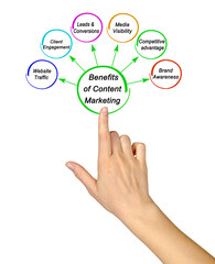 Canvas Print - six benefits of content marketing
