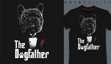 Graphic T-shirt Design, Typography Slogan With Cartoon Dog  ,vector Illustration For T-shirt.