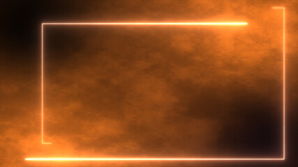 Wall Mural - Brown space background with neon border