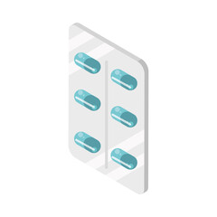 Wall Mural - painkiller medicine isometric