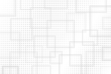 Wall Mural - Abstract grey transparent square overlap on white background. Technology futuristic concept. You can use for cover, poster, banner web, flyer, Landing page, Print ad. Vector illustration