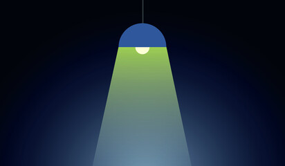 Black ceiling lamp hanging. HD Vector illustration EPS 10