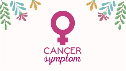 Poster - breast cancer awareness animation with gender symbol