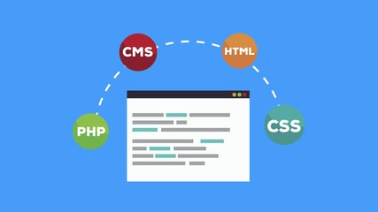 webpage template with programming software technology